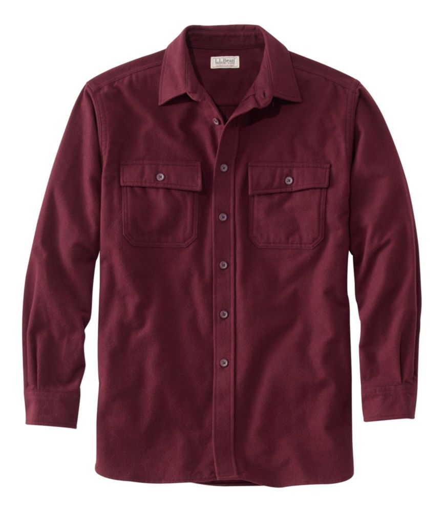 Men's Chamois Shirt, Traditional Fit, Deep Wine, small image number 1