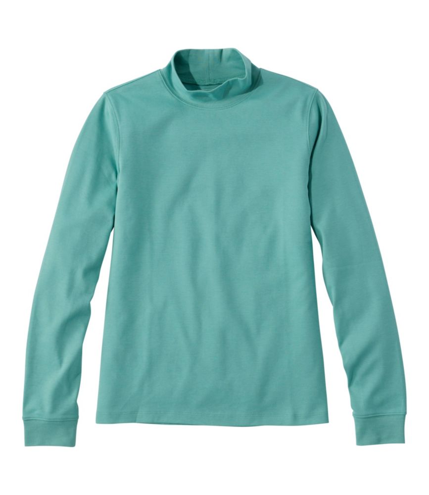 Women's L.L.Bean Interlock Mock-Turtleneck, Long-Sleeve