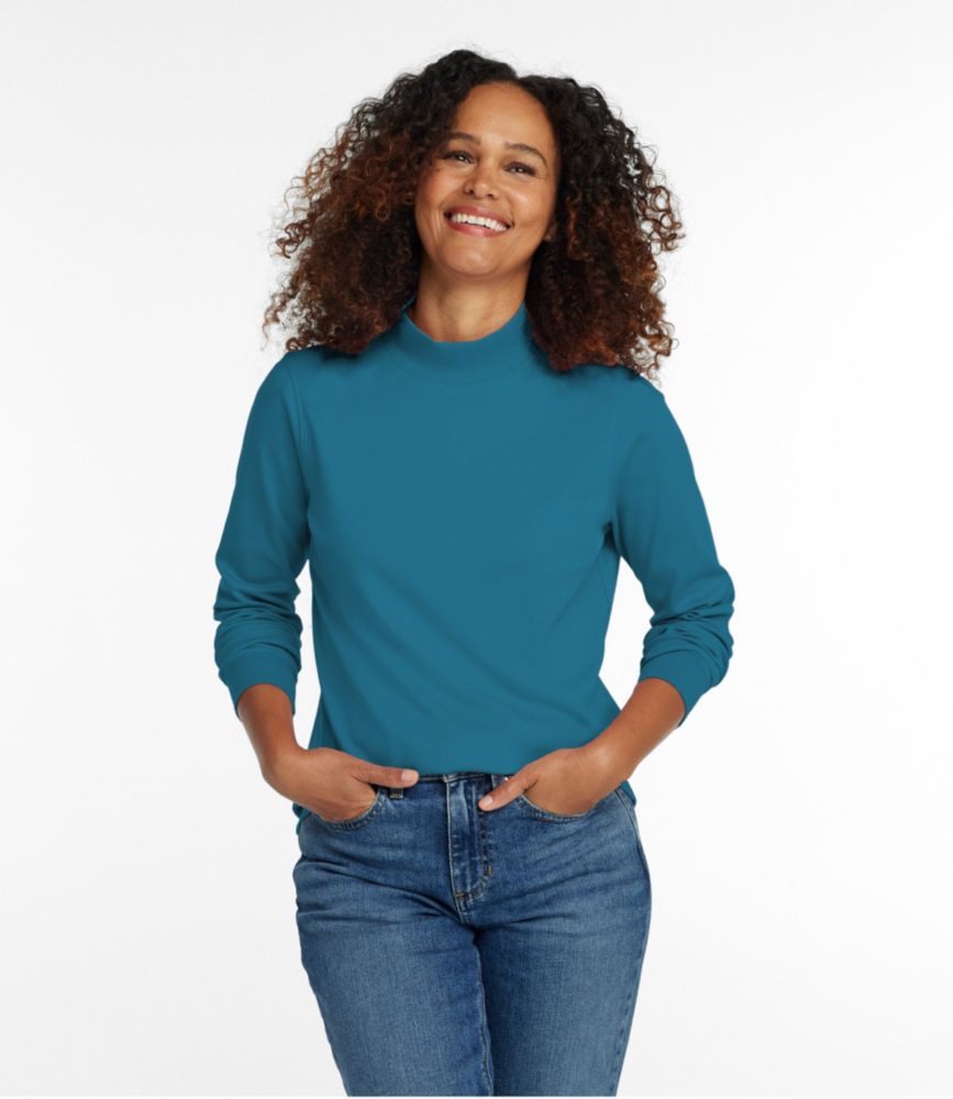 Women s L.L.Bean Interlock Mock Turtleneck Long Sleeve