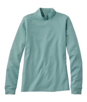 Women's L.L.Bean Interlock Mock-Turtleneck, Long-Sleeve