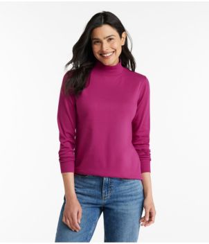 Women's L.L.Bean Interlock Mock-Turtleneck, Long-Sleeve