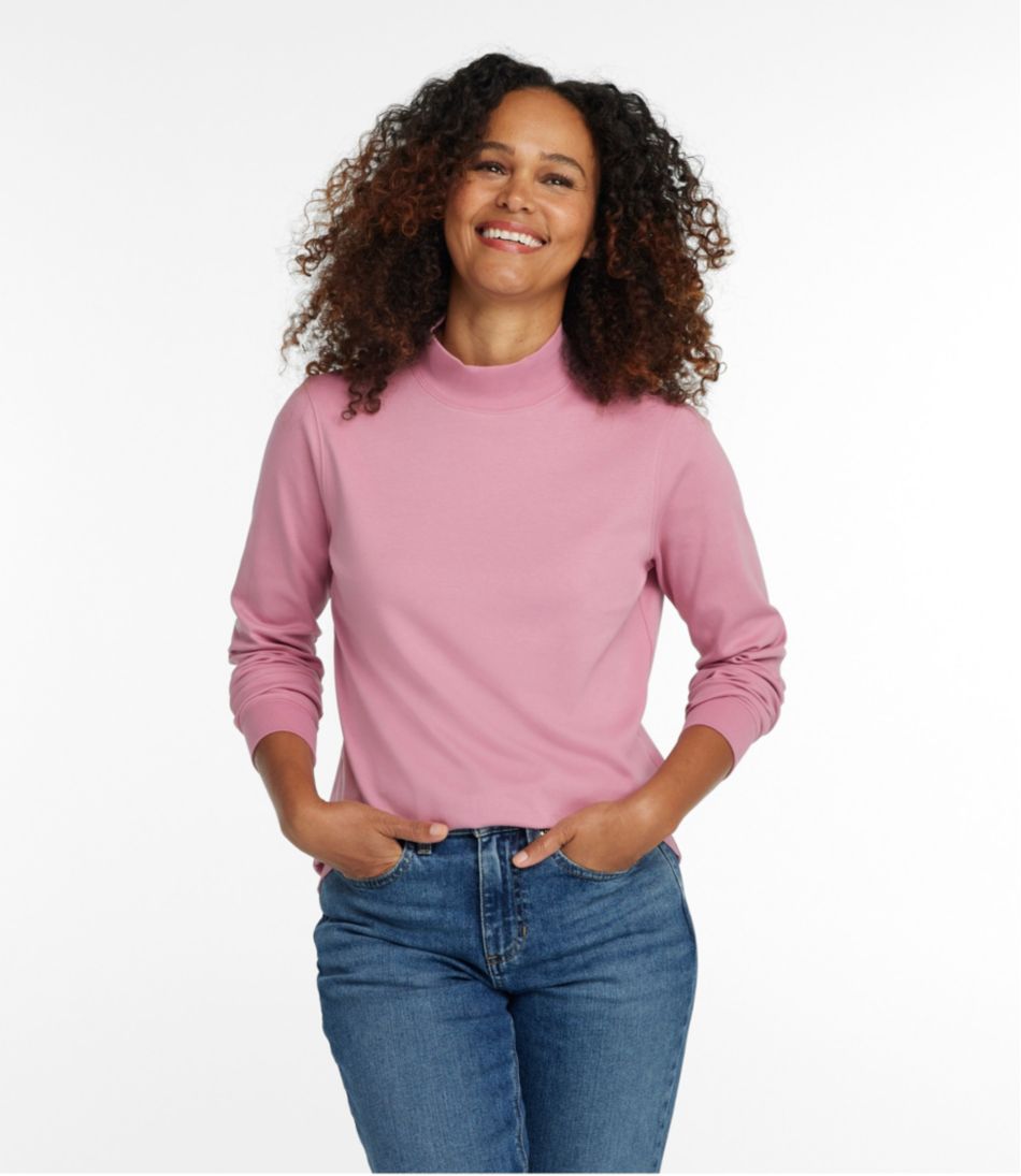  Woman Within Womens Plus Size Perfect Long-Sleeve Mockneck  Tee Shirt - 5X