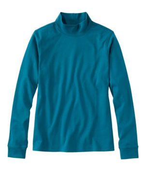 Women's L.L.Bean Interlock Mock-Turtleneck, Long-Sleeve