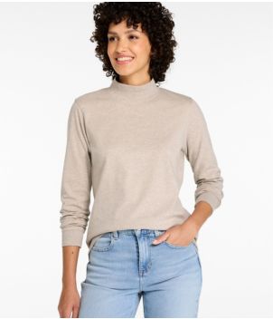 Women's L.L.Bean Interlock Mock-Turtleneck, Long-Sleeve