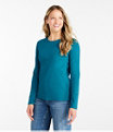 Women's L.L.Bean Tee, Long-Sleeve Crewneck, Alpine Blue, small image number 1