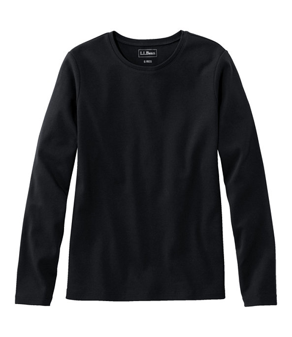 Women's L.L.Bean Tee, Long-Sleeve Crewneck, Black, large image number 0