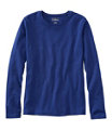 Women's L.L.Bean Tee, Long-Sleeve Crewneck, Alpine Blue, small image number 0