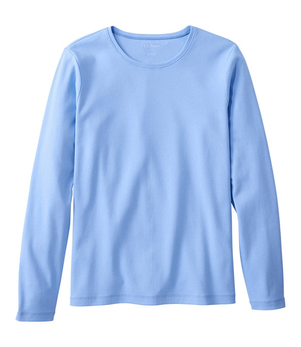 Women's L.L.Bean Tee, Long-Sleeve Crewneck, Brightwater Blue, large image number 0