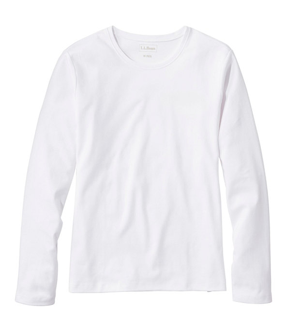 Women's L.L.Bean Tee, Long-Sleeve Crewneck, White, large image number 0