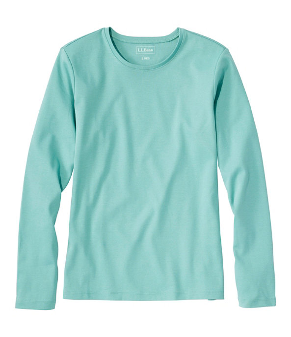 Women's L.L.Bean Tee, Long-Sleeve Crewneck, Silver Pine, large image number 0