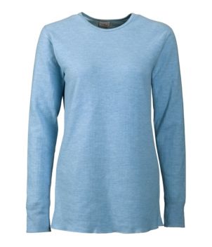 Solid Double Layer Thermal Crewneck Women's Regular