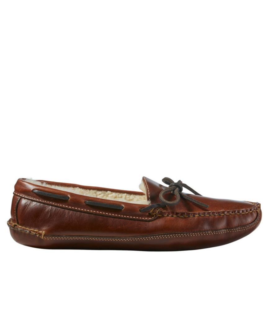 mens slip on slippers leather