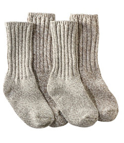 Adults' Merino Wool Ragg Socks, 10" Two-Pack
