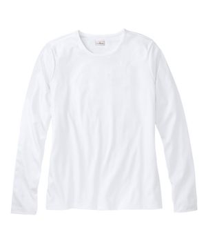 Women's Pima Cotton Tee, Long-Sleeve Crewneck