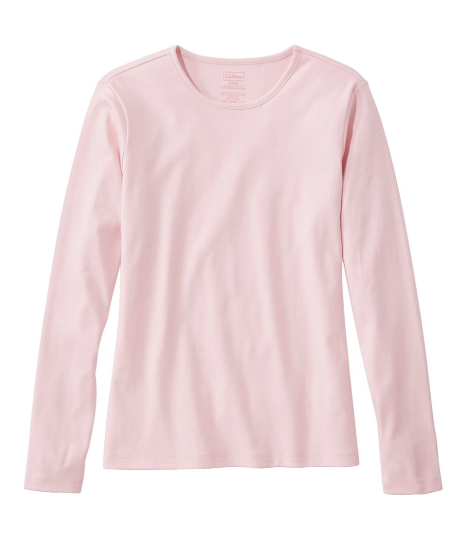 Women's Pima Cotton Tee, Long-Sleeve Crewneck | Shirts & Tops at L.L.Bean