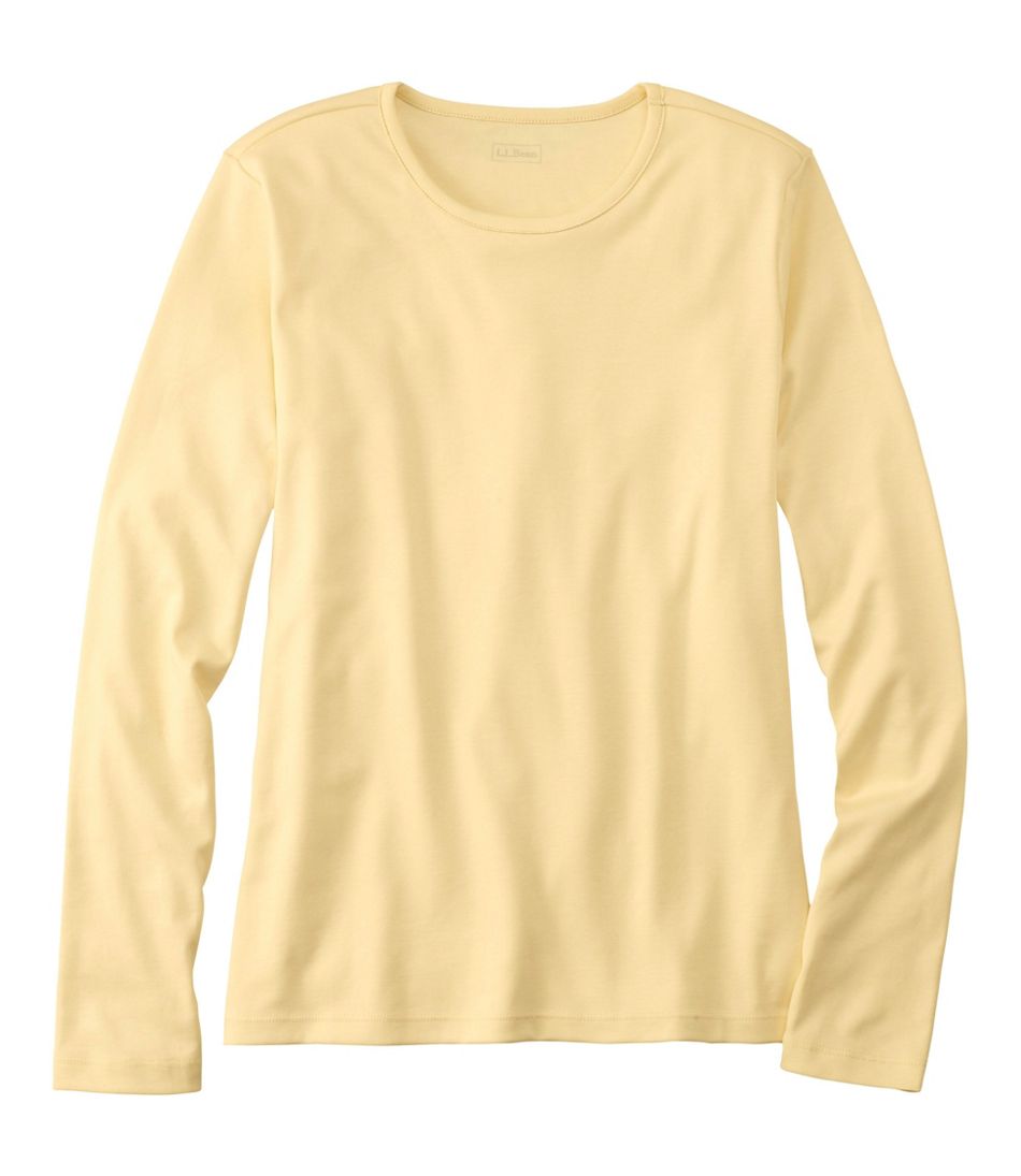 Smooth Cotton Long Sleeve Crew Neck Sweater