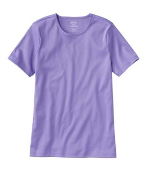 Women's Pima Cotton Tee, Short-Sleeve Crewneck