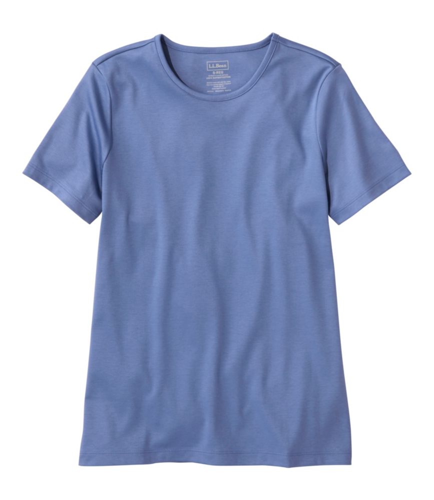 Women's Pima Cotton Tee, Short-Sleeve Crewneck