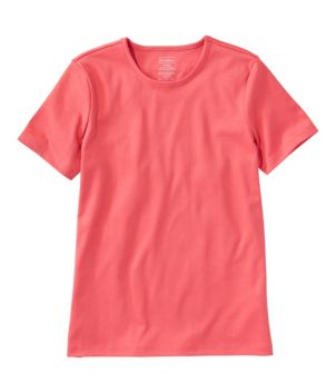 Women's Pima Cotton Tee, Short-Sleeve Crewneck