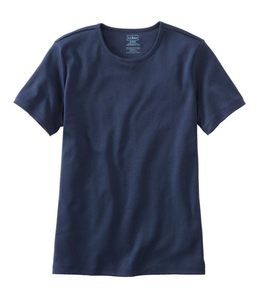 Women's Pima Cotton Tee, Short-Sleeve Crewneck