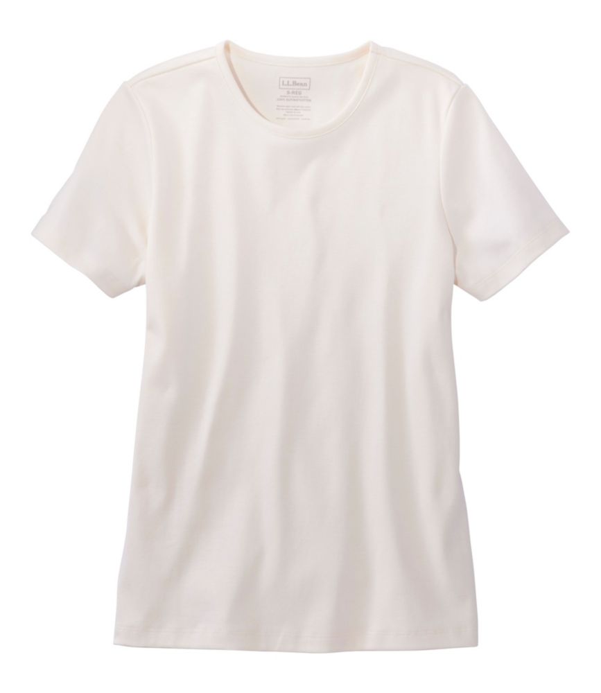 Women's Pima Cotton Tee, Short-Sleeve Crewneck