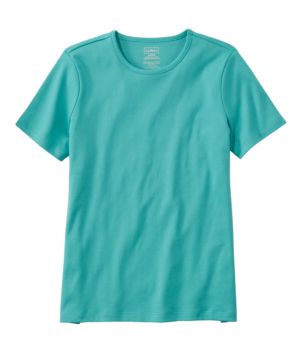 Women's Pima Cotton Tee, Short-Sleeve Crewneck