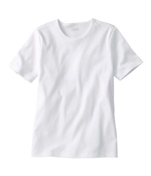 Women's Pima Cotton Tee, Short-Sleeve Crewneck