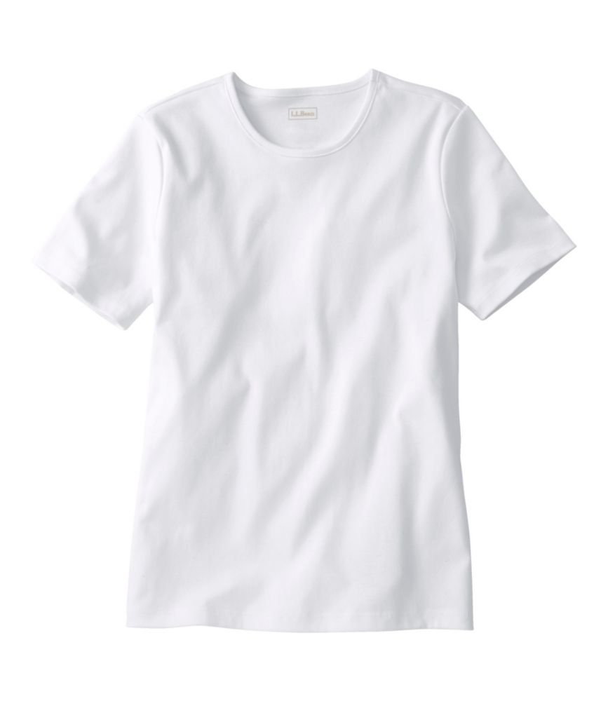Women's Pima Cotton Tee, Short-Sleeve Crewneck Women's Pima Cotton  Tee
