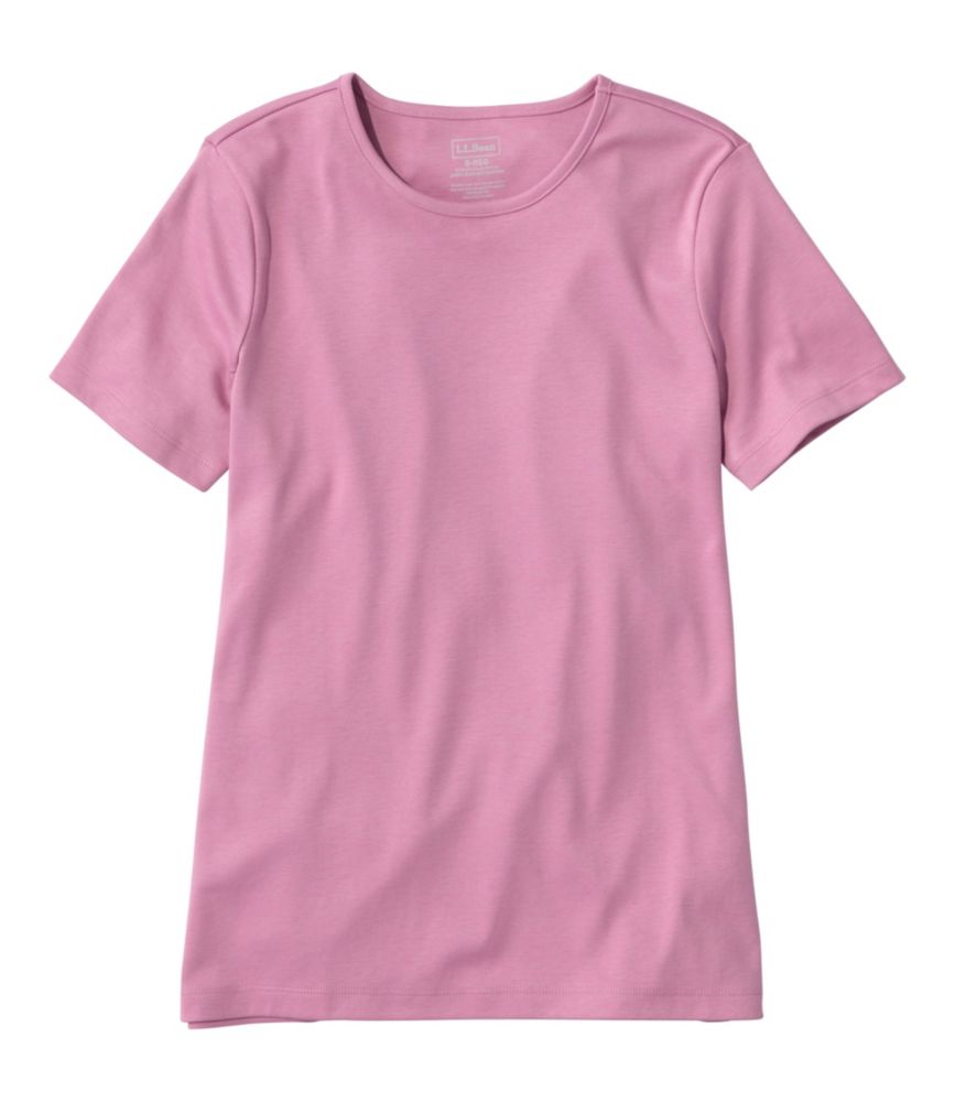 Women's Pima Cotton Tee, Short-Sleeve Crewneck
