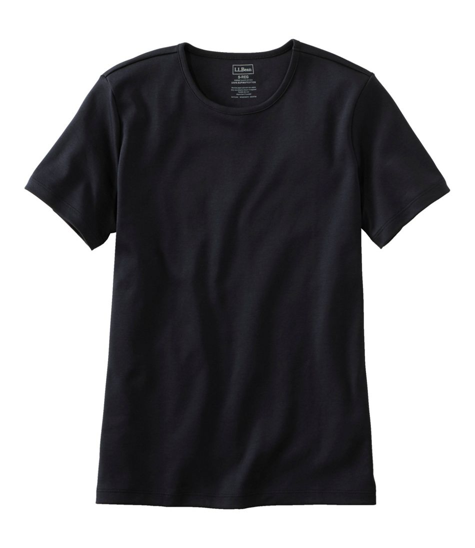 Women's Pima Cotton Tee, Short-Sleeve Crewneck | Shirts & Tops at L.L.Bean
