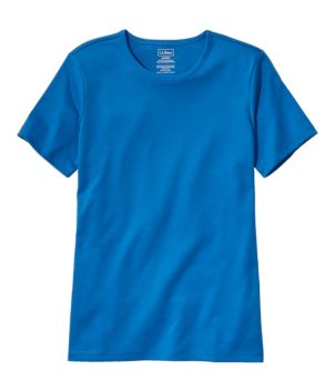 Women's Pima Cotton Tee, Short-Sleeve Crewneck