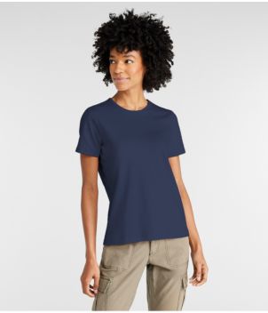 Women's Pima Cotton Tee, Short-Sleeve Crewneck