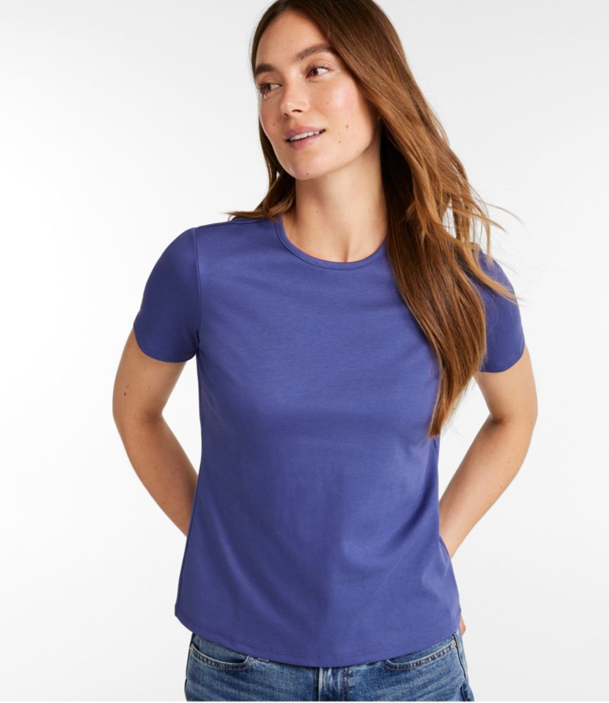 Women's Pima Cotton Tee, Short-Sleeve Crewneck