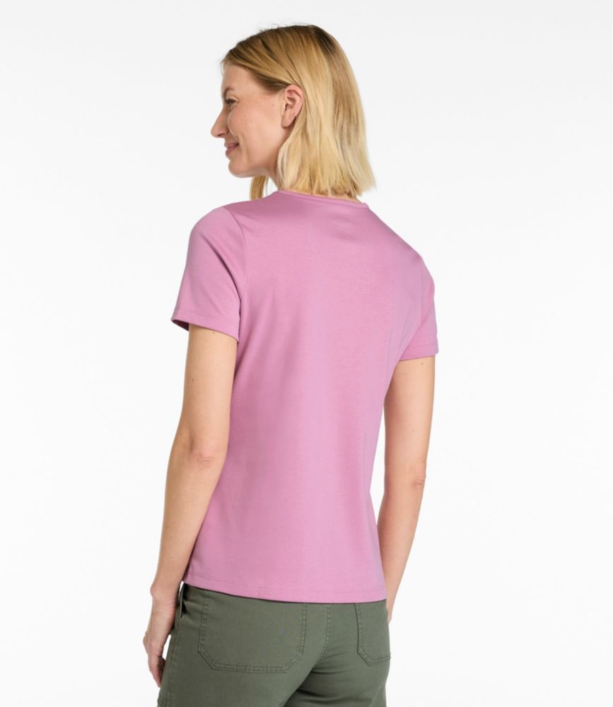 Women's Pima Cotton Tee, Short-Sleeve Crewneck