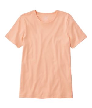 Women's Pima Cotton Tee, Short-Sleeve Crewneck