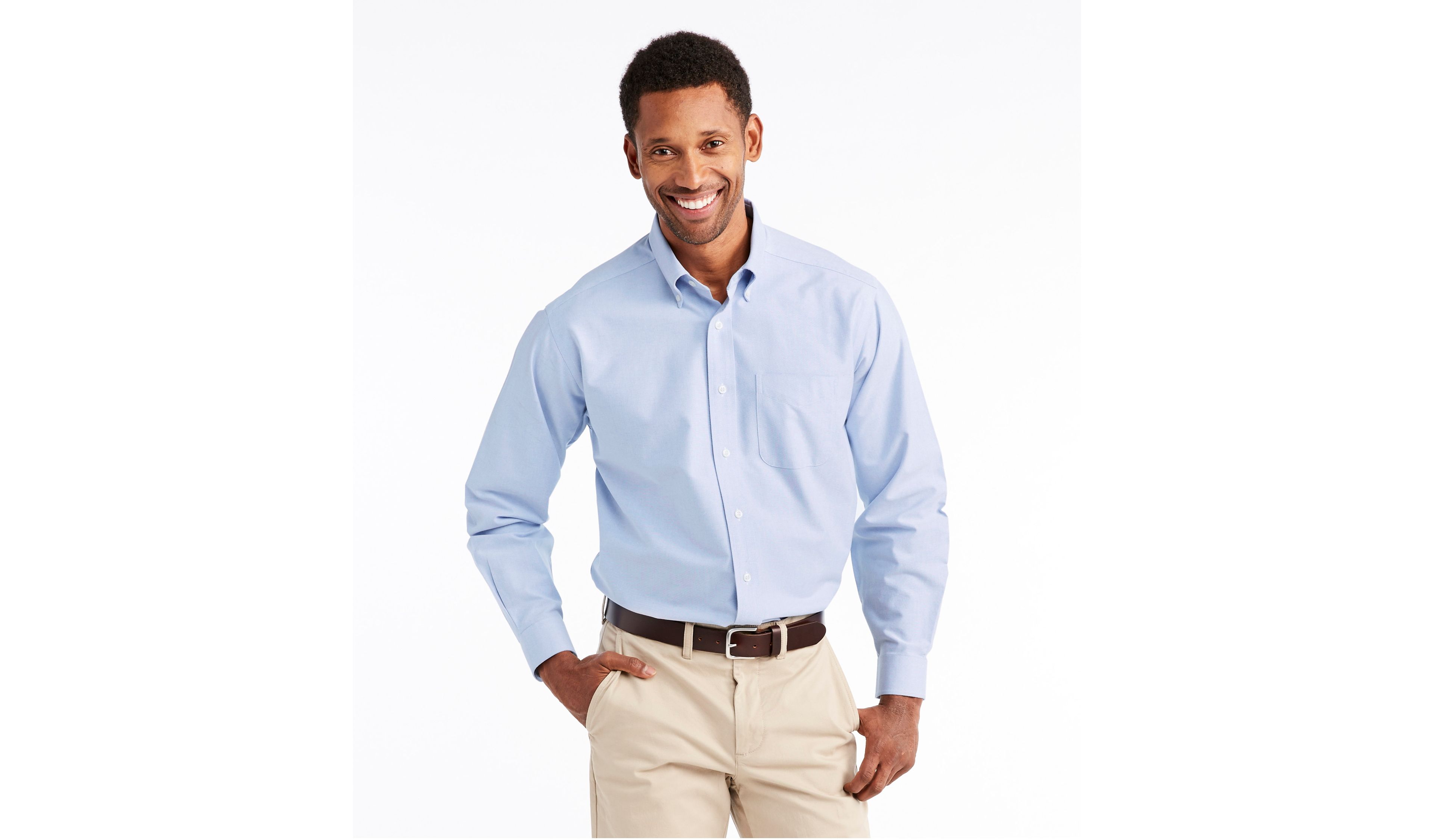 Men's Wrinkle-Free Classic Oxford Cloth Shirt, Traditional Fit
