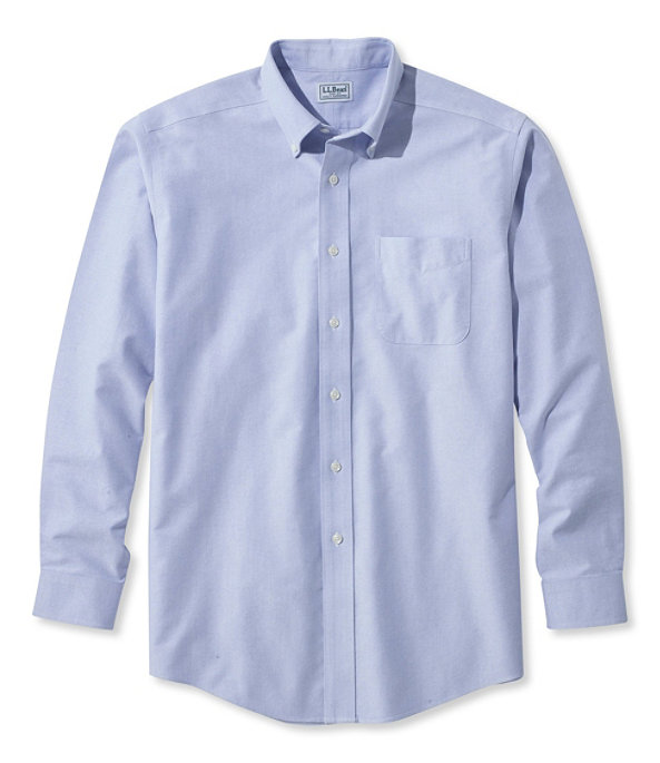Men's Wrinkle-Resistant Classic Oxford Cloth Shirt, Neck Sizes, French Blue, large image number 5