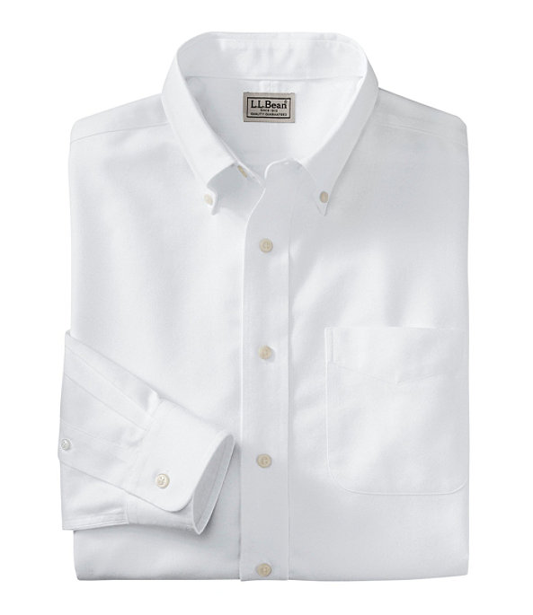 Men's Wrinkle-Resistant Classic Oxford Cloth Shirt, Neck Sizes, White, large image number 0