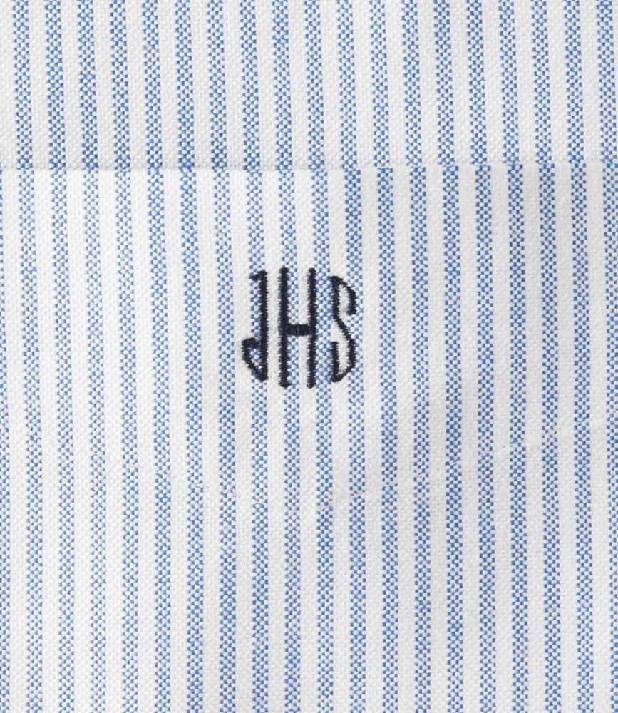 Men's Wrinkle-Free Classic Oxford Cloth Shirt, Traditional Fit University Stripe