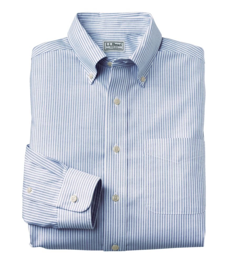 Men's Wrinkle-Free Classic Oxford Cloth Shirt, Traditional Fit University  Stripe | Dress Shirts at L.L.Bean