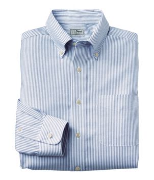 Men's Wrinkle-Free Classic Oxford Cloth Shirt, Traditional Fit University Stripe