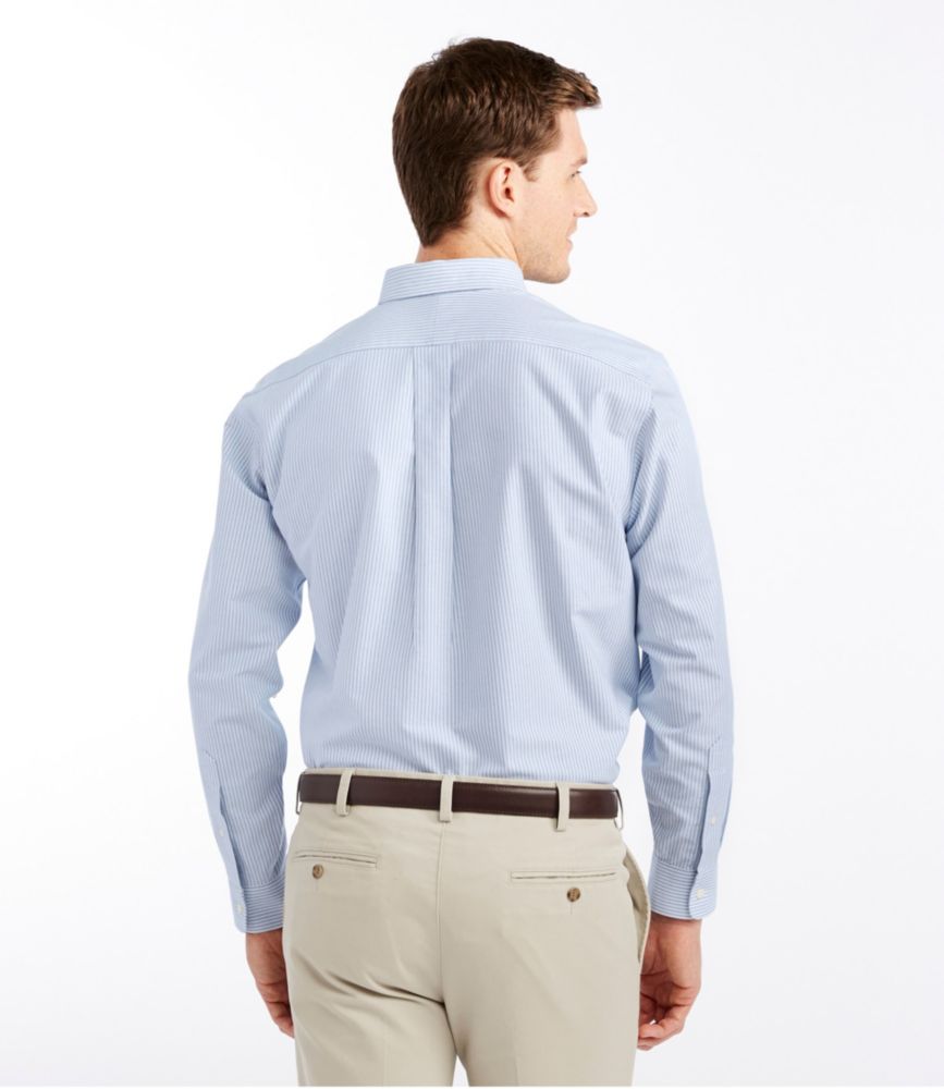Men's Wrinkle-Free Classic Oxford Cloth Shirt, Traditional Fit University Stripe