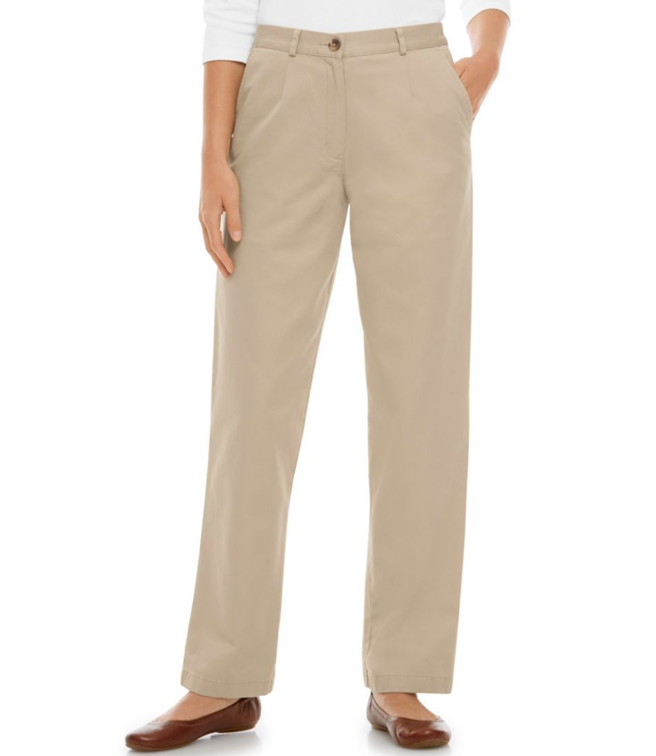 Women's Relaxed Fit Straight Leg Stretch Twill Pants (Plus)