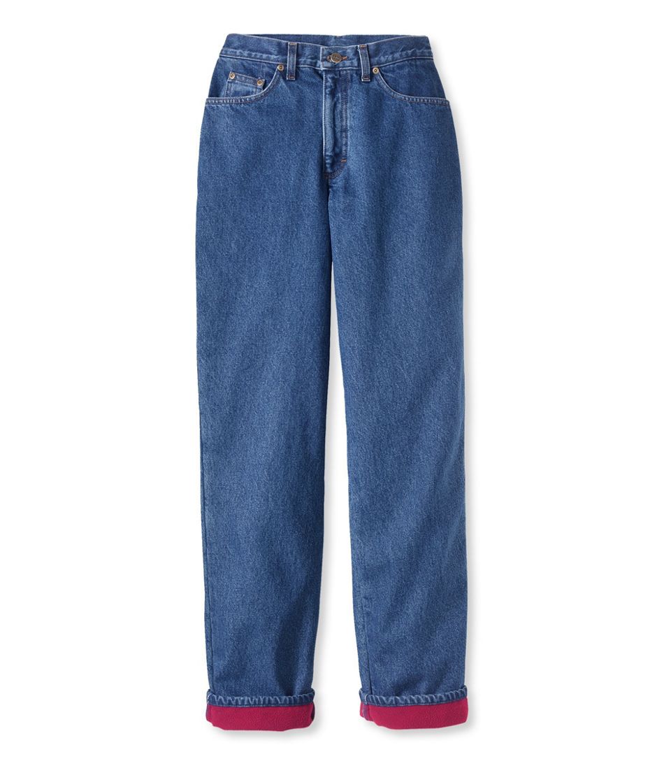 Women's Double L® Jeans, Relaxed Fleece-Lined