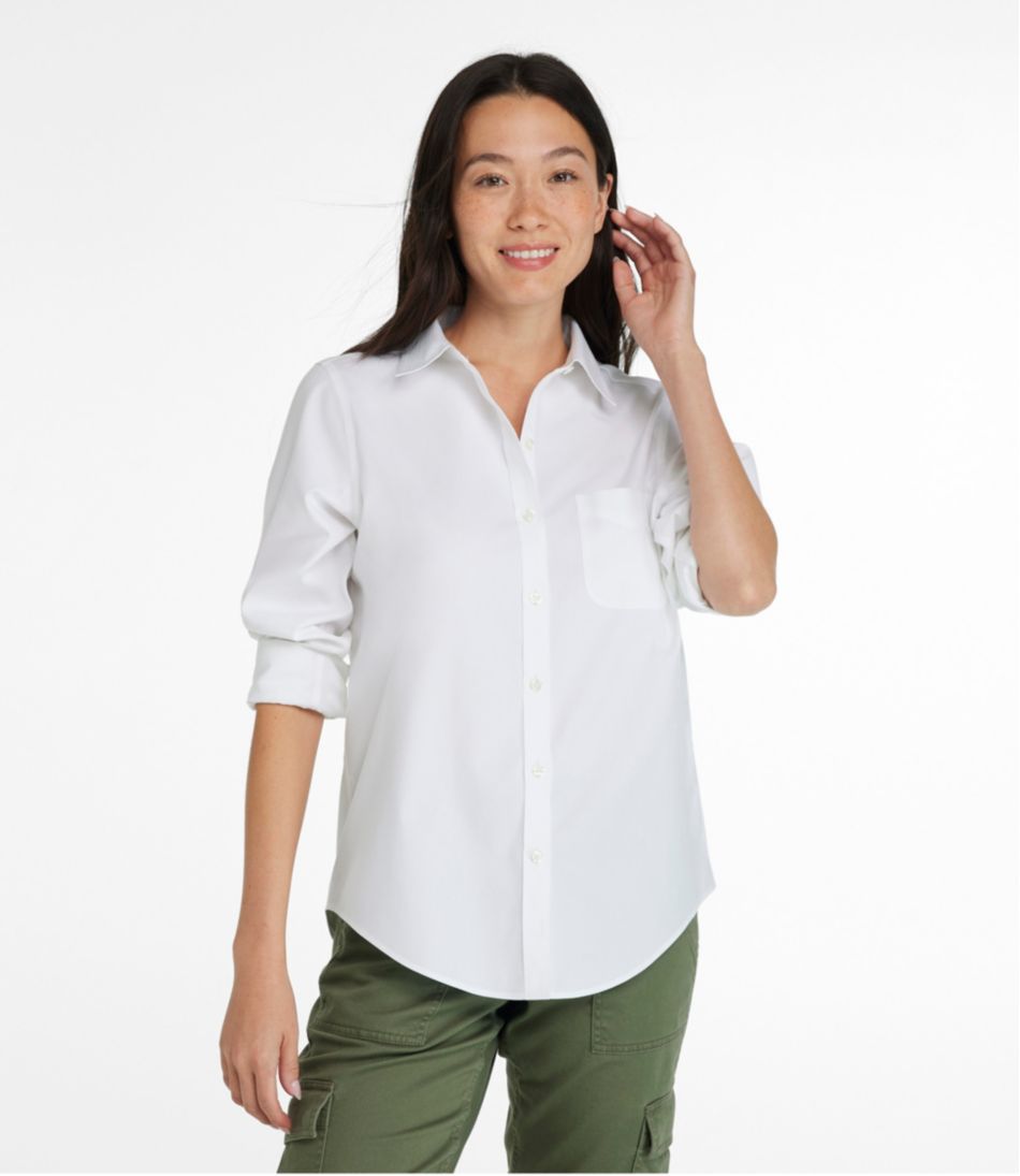 white oxford dress shirt Gitman Bros Button Down this fabric has a similar heft to our classic heavy oxford but with a slightly different matte finish Women's Wrinkle-Free Pinpoint Oxford Shirt,