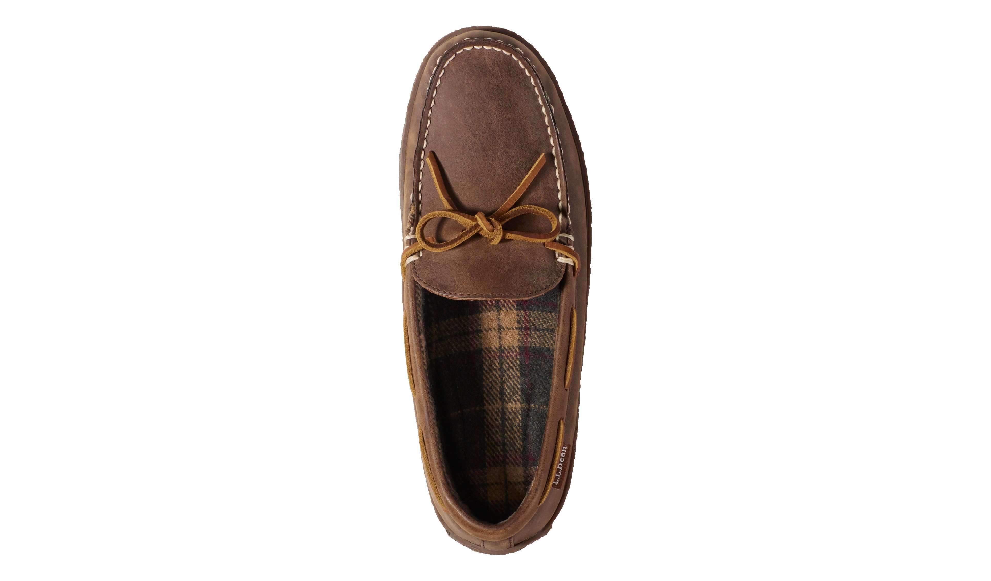 Men's Handsewn Slippers, Flannel-Lined