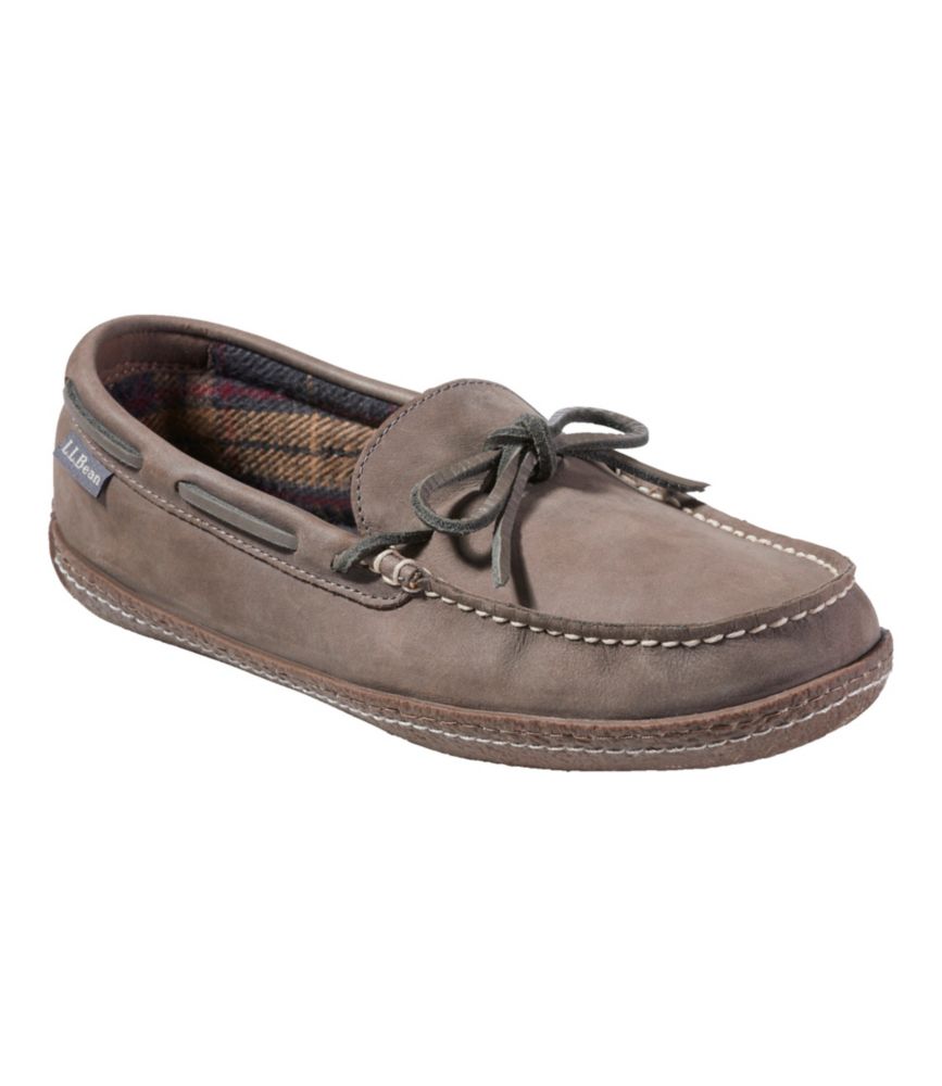 Men's Handsewn Slippers, Flannel-Lined