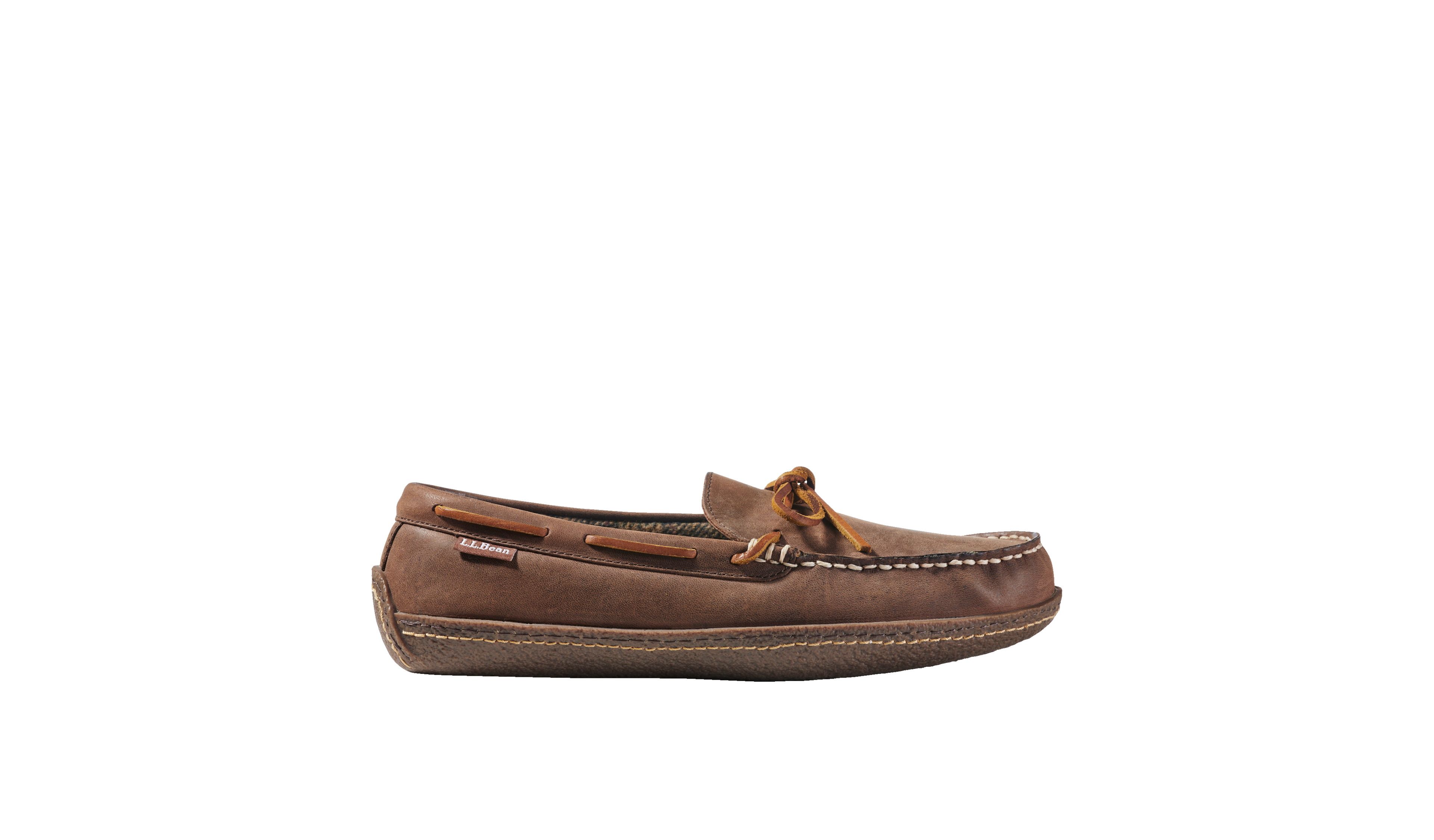 Men's Handsewn Slippers, Flannel-Lined