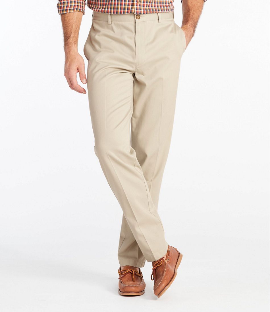 Men's Wrinkle-Free Double L Chinos, Classic Fit, Plain Front | Pants at