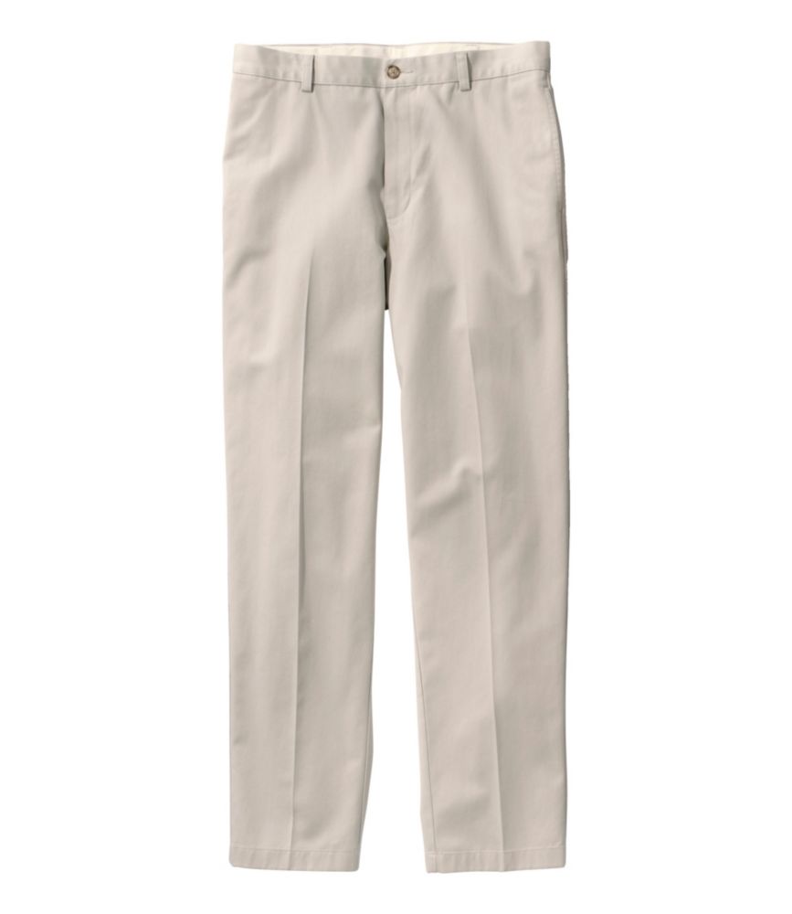thumbnail image 2 of Men's Slim Straight Leg Cotton Chino Pants - Casual Trousers (Beige, Waist 28-40) 2 of 6